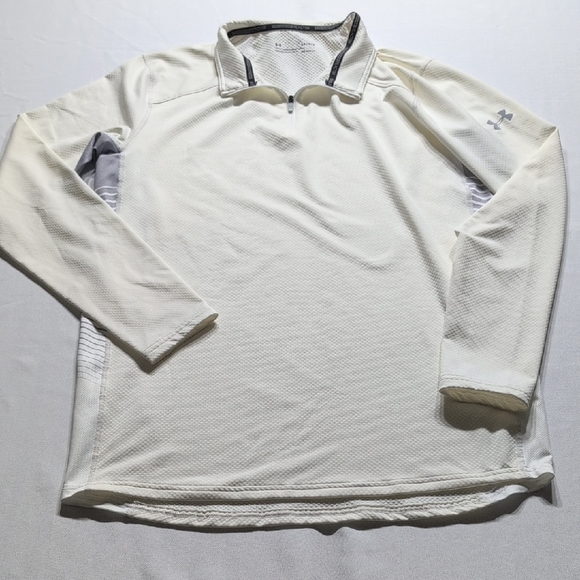 Under Armour ColdGear Reactor Off White Pullover - Picture 1 of 10